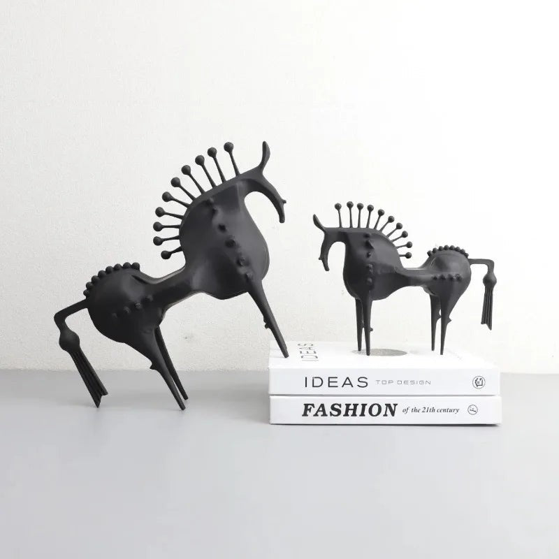 Equinoxe Abstract Horse Metal Sculpture