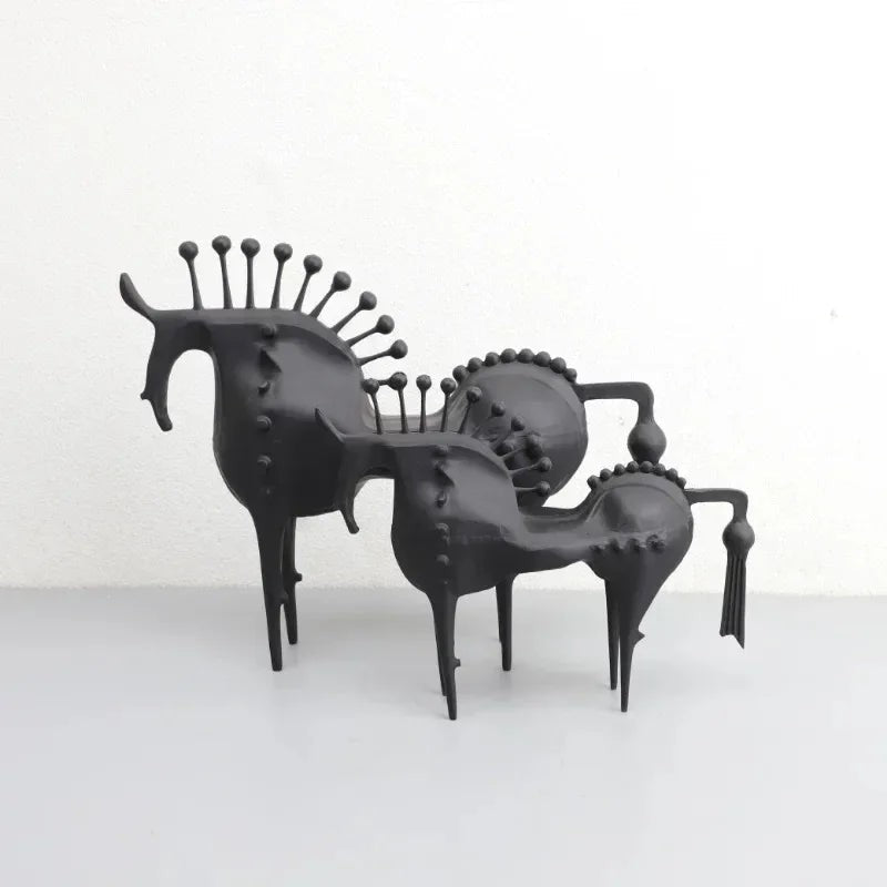 Equinoxe Abstract Horse Metal Sculpture