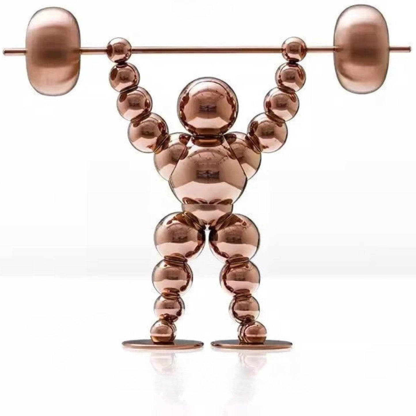 Atlas Arc Triptych — Stainless Steel Weightlifter Sculptures
