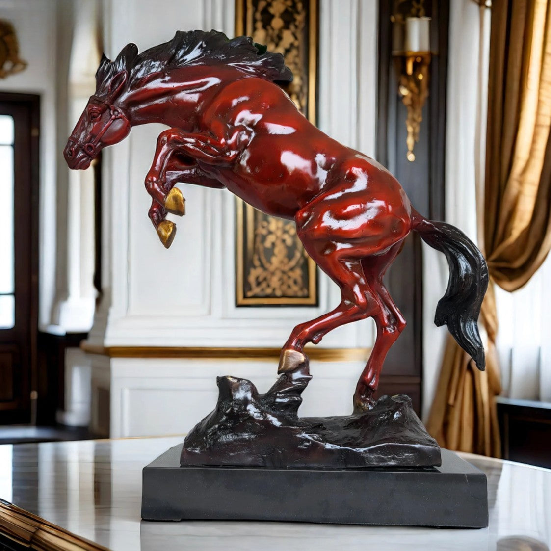 Marcellus Bronze Trot Horse Sculpture