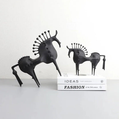 Equinoxe Abstract Horse Metal Sculpture