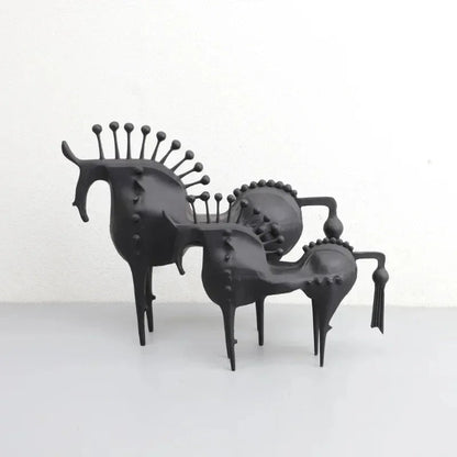 Equinoxe Abstract Horse Metal Sculpture