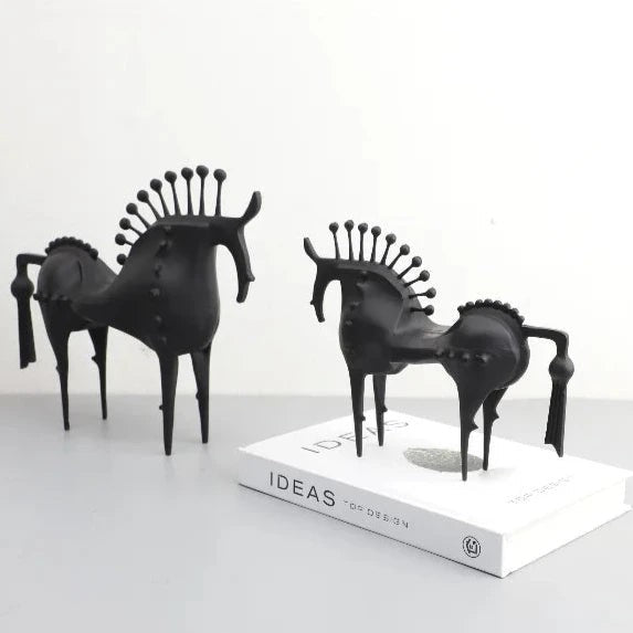 Equinoxe Abstract Horse Metal Sculpture