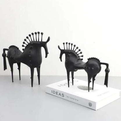 Equinoxe Abstract Horse Metal Sculpture