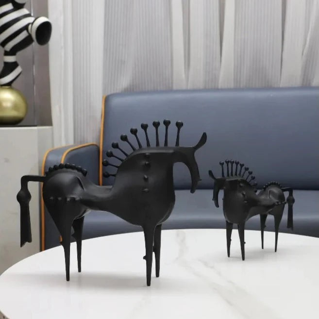 Equinoxe Abstract Horse Metal Sculpture