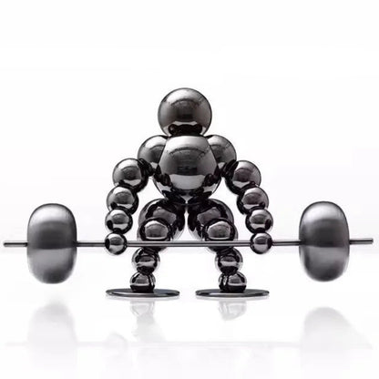 Atlas Arc Triptych — Stainless Steel Weightlifter Sculptures
